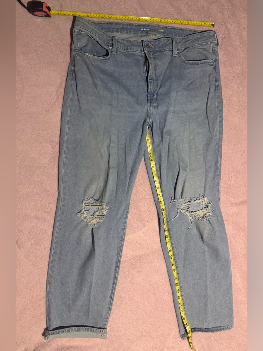 Old Navy High Rise OG Loose Distressed Jeans